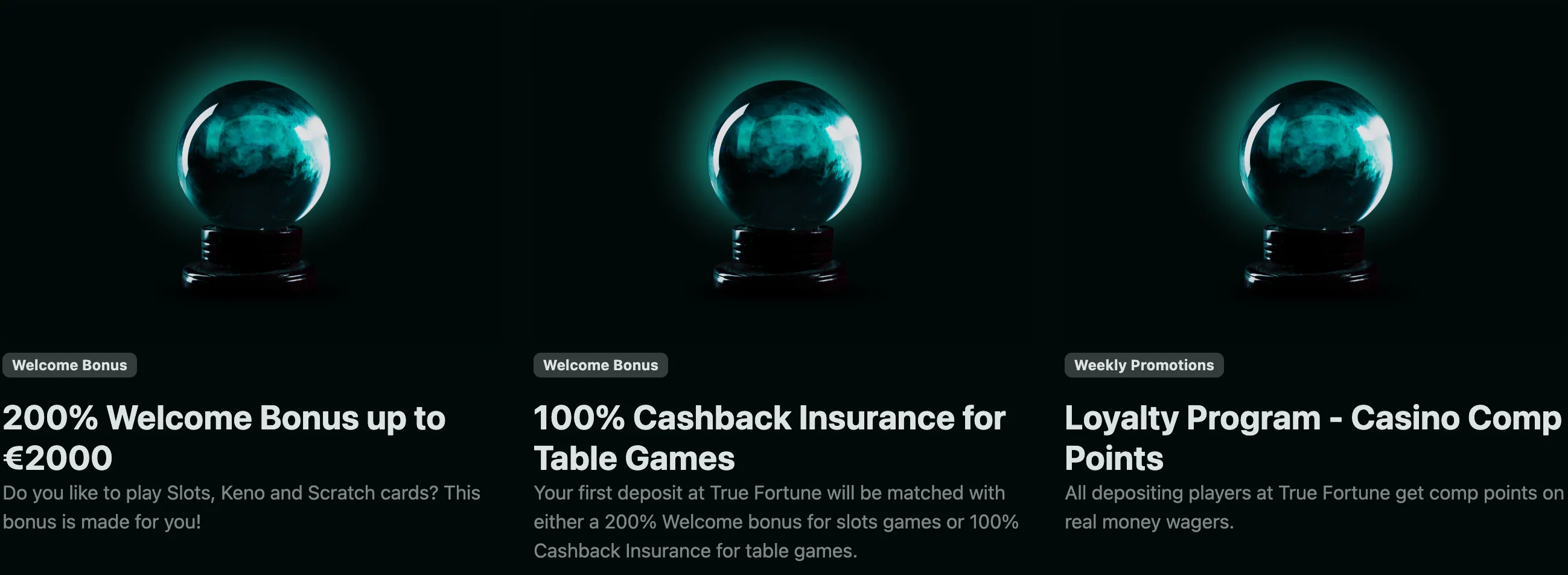 Bonus True Fortune Casino